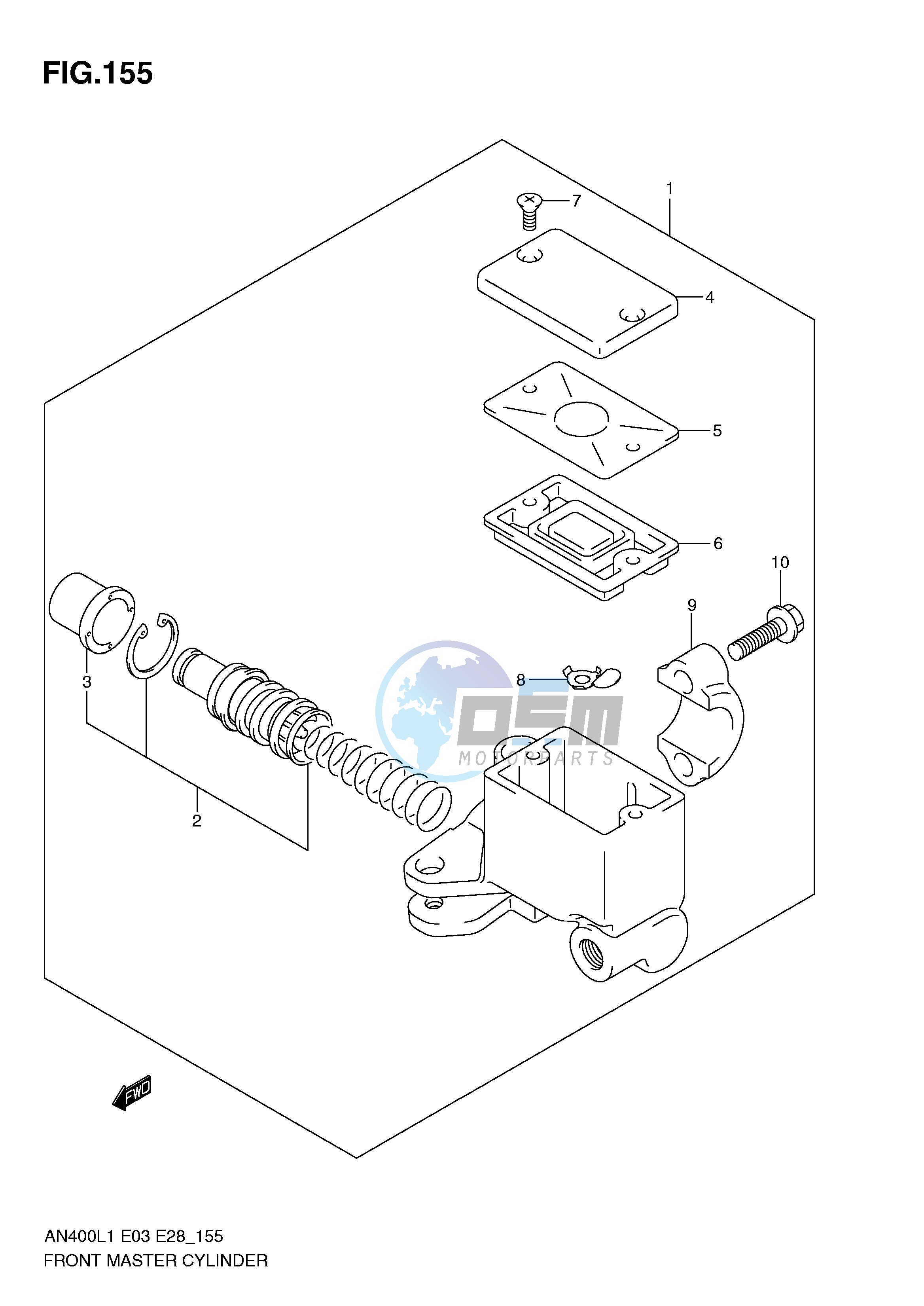 FRONT MASTER CYLINDER (AN400AL1 E33)