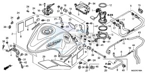 VFR1200FDB drawing FUEL TANK/FUEL PUMP