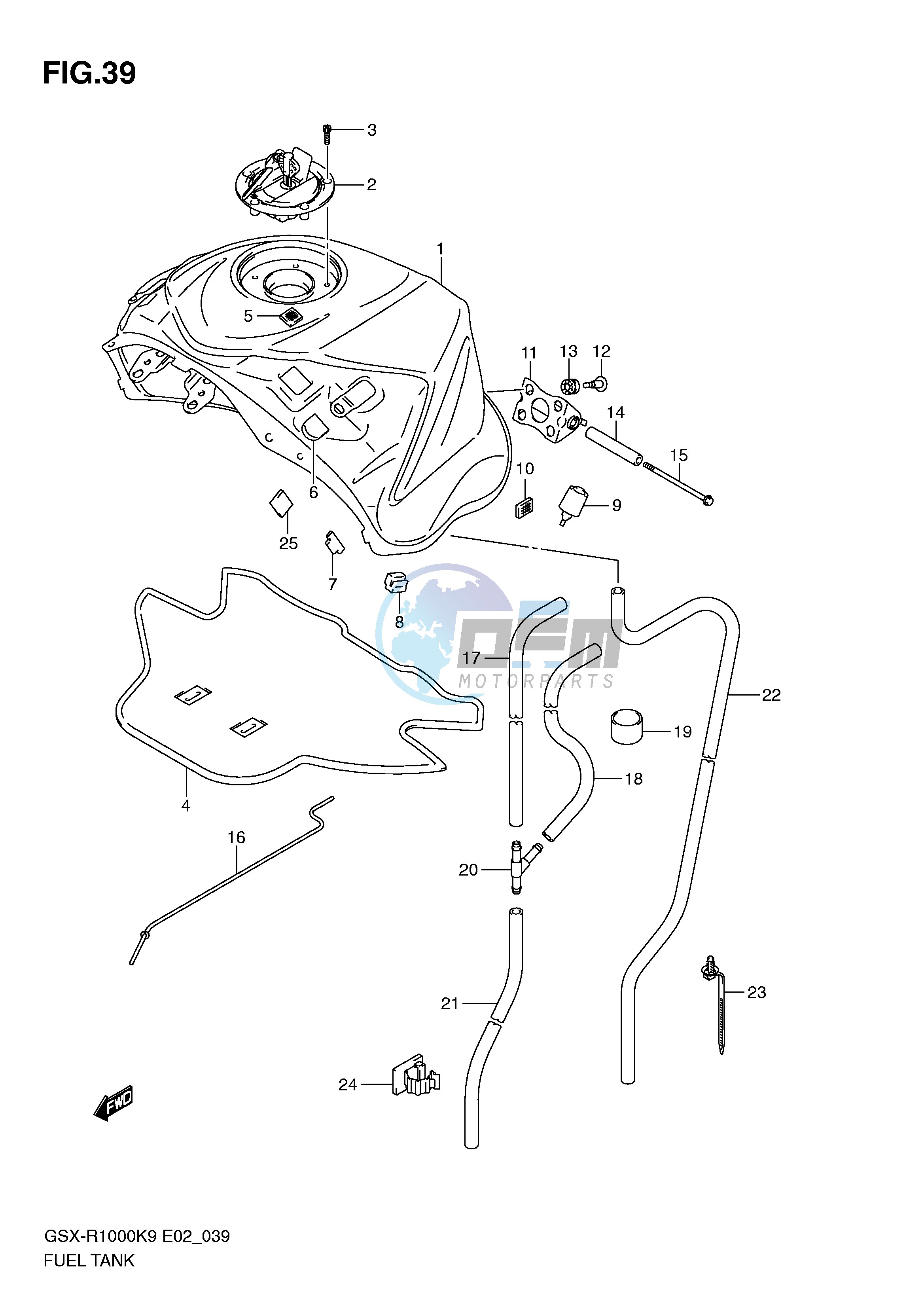 FUEL TANK (MODEL K9)