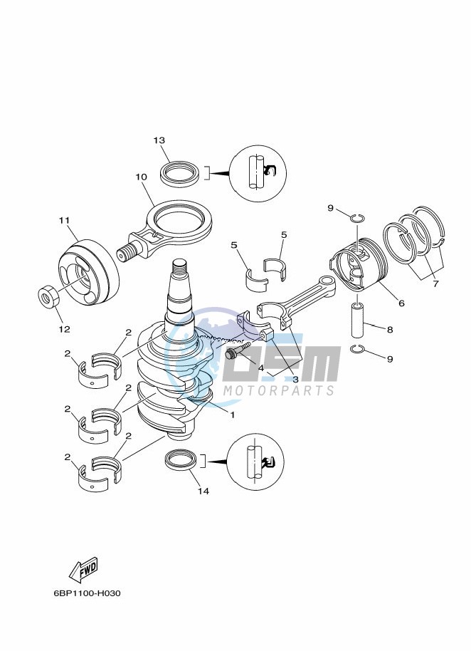 CRANKSHAFT--PISTON