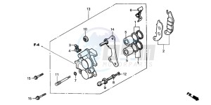 CBR125RW drawing FRONT BRAKE CALIPER