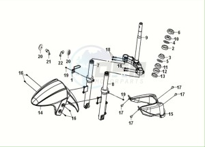 E-XPRO (EH4LW1-EU) (M0) drawing STEERING STEM - FRONT CUSHION