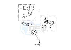 LUDIX 14 CLASSIC - 50 cc drawing HANDLEBAR CONTROLS