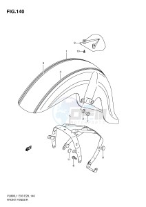 VL800 (E3-E28) VOLUSIA drawing FRONT FENDER (VL800TL1 E3)