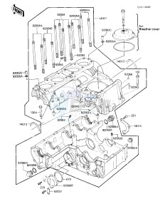 KZ 750 F [LTD SHAFT] (F1) [LTD SHAFT] drawing CRANKCASE