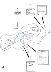 LT80 (P1) drawing LABEL (MODEL K4 K5 K6)