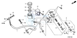 TRX700XX9 Australia - (U) drawing REAR BRAKE MASTER CYLINDER