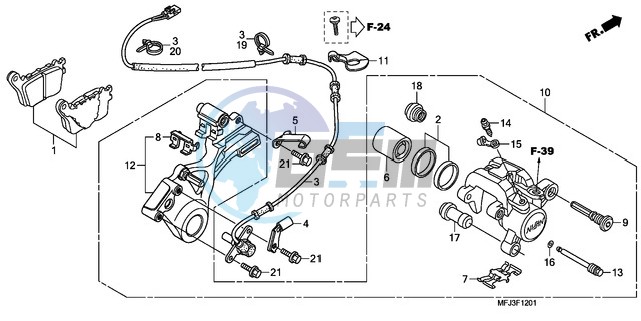 REAR BRAKE CALIPER (CBR600RA)