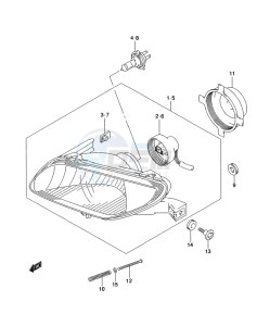 LT-A500X(Z) drawing HEADLAMP