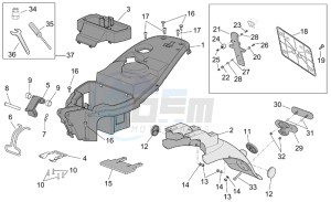 Scarabeo 50 Di-Tech drawing Rear body II