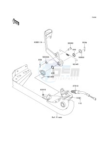 KVF 650 D ([BRUTE FORCE 650 4X4] (D6F-D9F) D7F drawing BRAKE PEDAL