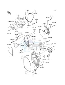 ZR 1000 A [Z1000] (A6F-A6F) A6F drawing ENGINE COVER-- S- -