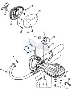 XV VIRAGO 535 drawing EXHAUST