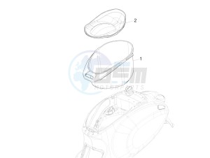 150 Sprint 4T 3V ie (APAC) (AU, CD, EX, JP, RI, TH, TN) drawing Helmet huosing - Undersaddle