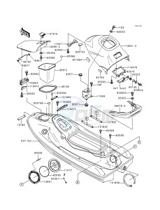 JH 750 G [XI SPORT] (G1-G2) [XI SPORT] drawing HULL FITTINGS