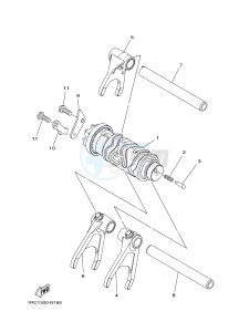 MT09A MT-09 ABS 900 (2DRR) drawing SHIFT CAM & FORK