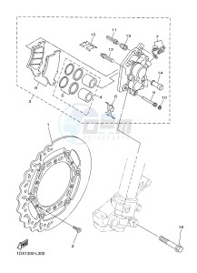 WR450F (1DXA) drawing FRONT BRAKE CALIPER