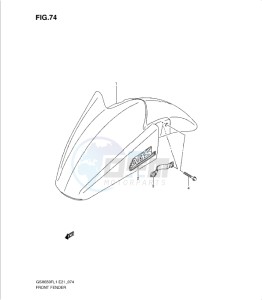 GSXF650 drawing FRONT FENDER (GSX650FAL1 E21)