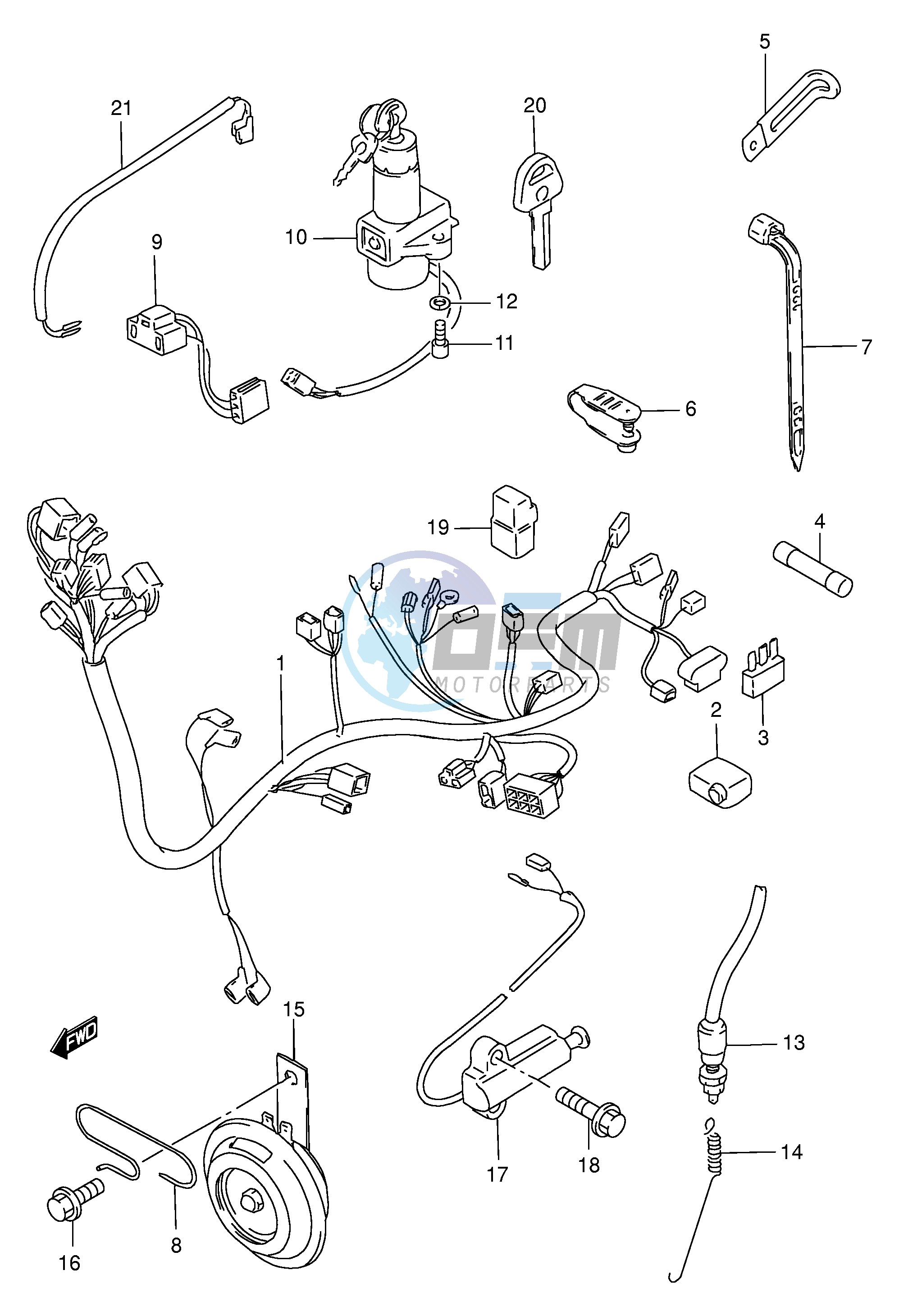 WIRING HARNESS (MODEL T W X)