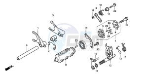 ST1100P drawing GEARSHIFT DRUM