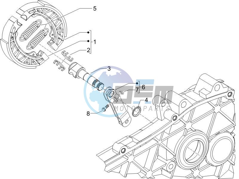 Rear brake - Brake jaw