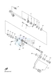 XJ6SA 600 DIVERSION (S-TYPE, ABS) (36DB 36DD) drawing SHIFT SHAFT