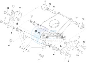 MP3 500 LT E4 Sport - Business (EMEA) drawing Swinging arm