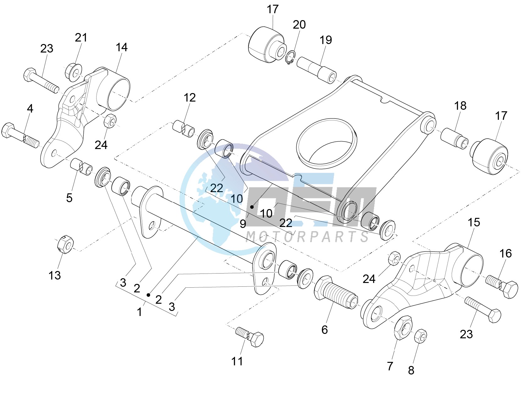 Swinging arm