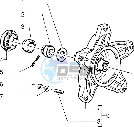 Rear brake drum