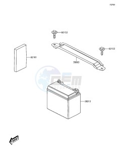 BRUTE FORCE 300 KVF300CGF EU drawing Battery