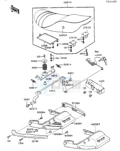 ZX 750 A [GPZ 750] (A1-A2) [GPZ 750] drawing SEAT_SEAT COVER