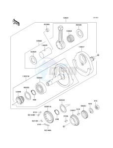 KSF 250 A [MOJAVE 250] (A15-A18) [MOJAVE 250] drawing CRANKSHAFT