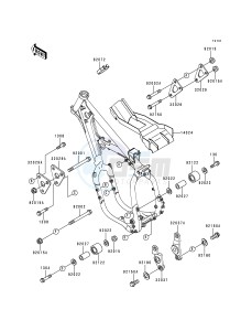 KX 500 E [KX500] (E4-E8) [KX500] drawing FRAME FITTINGS