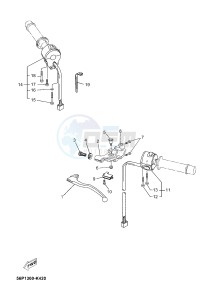 XT660ZA XT660Z ABS TENERE (2BE3 2BE3 2BE3) drawing HANDLE SWITCH & LEVER