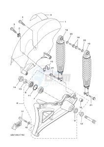 VP250 X-CITY (5B2C 5B2C 5B2C) drawing REAR ARM & SUSPENSION