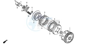 CG125 drawing CLUTCH (1)