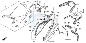 CB600F39 France - (F / CMF ST 25K) drawing SEAT/REAR COWL