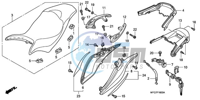 SEAT/REAR COWL