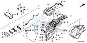 CBR650FAH 2ED - (2ED) drawing TAILLIGHT