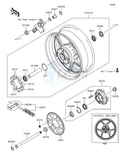 Z1000 ABS ZR1000GGF FR GB XX (EU ME A(FRICA) drawing Rear Hub