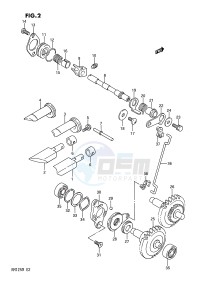 RM125 (E2) drawing EXHAUST VALVE