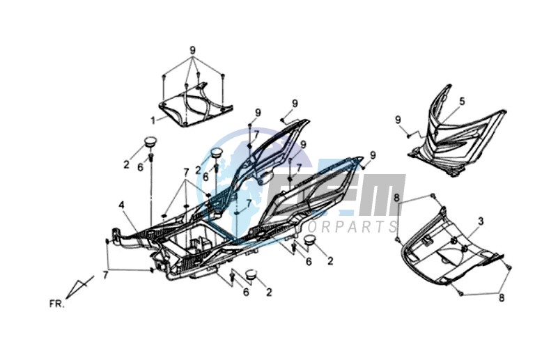 FOOTREST / FRAME COWLING