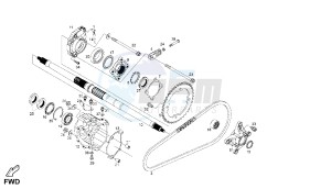 DXR - 200 CC VTHSM1B1A drawing REAR WHEEL SHAFT GEAR LEVER