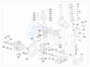 GTS 300 ie Super USA drawing Fork - steering tube - Steering bearing unit