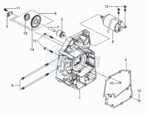 GTS250 INJECTION drawing CRANKCASE RIGHT / START MOTOR