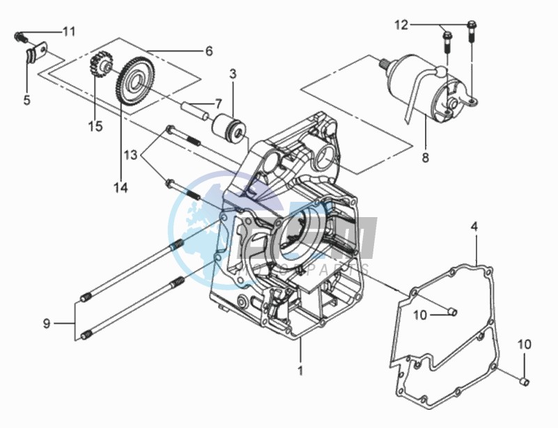 CRANKCASE RIGHT / START MOTOR