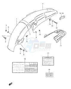 TS185ER (E1) drawing REAR FENDER (TS185ERY ERK1)