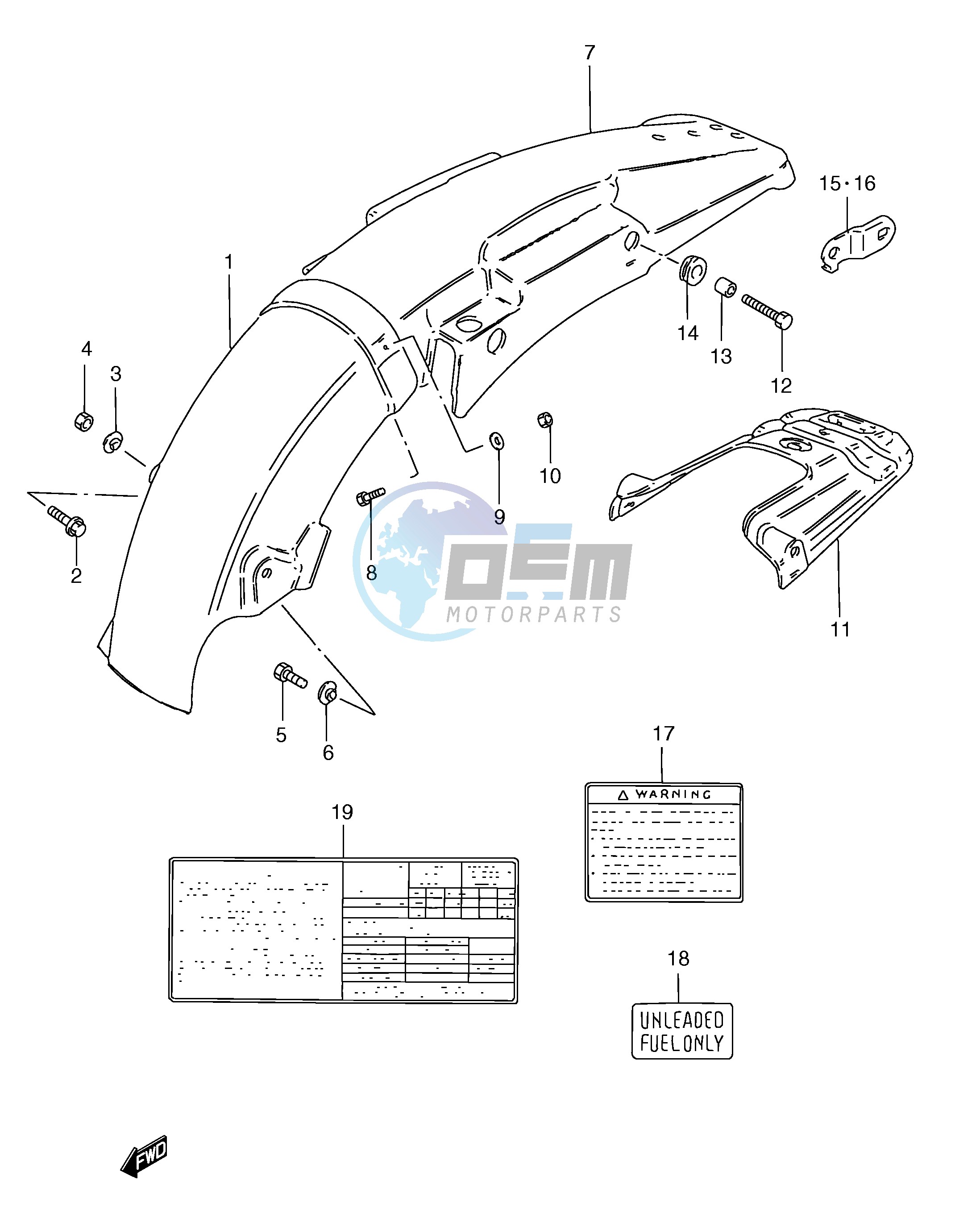 REAR FENDER (TS185ERY ERK1)