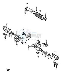 DR125S (F-H-J) drawing FOOTREST