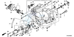 CB650FG CB650F 6ED - (6ED) drawing FRONT CRANKCASE COVER